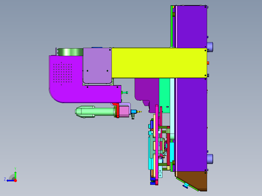 自动化检测打螺丝的装置右视图