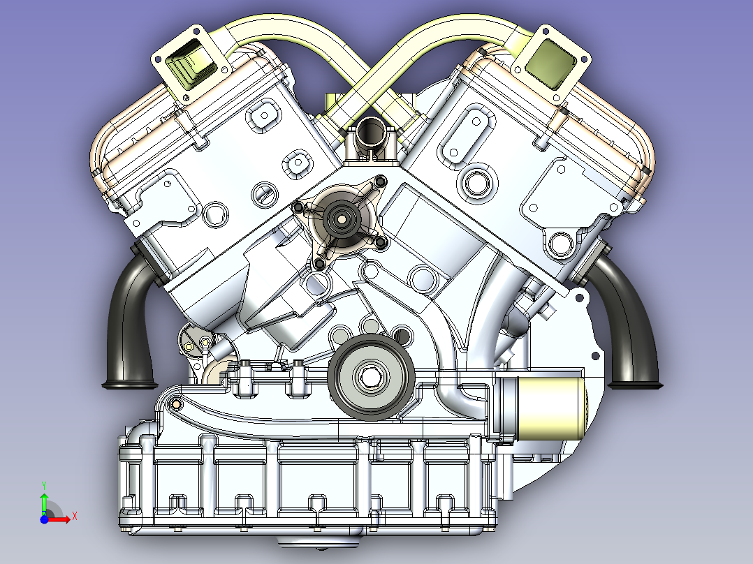 大众W12发动机前视图