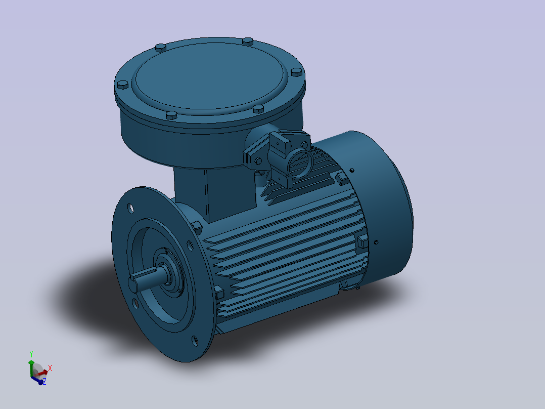 三相异步电动机YBX3-80M-(2.4.6.8)-B5安装主视图