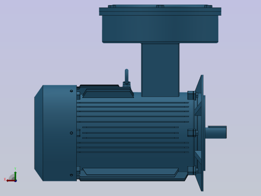 三相异步电动机YBX3-80M-(2.4.6.8)-B5安装左视缩略图