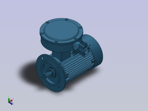 三相异步电动机YBX3-80M-(2.4.6.8)-B5安装正等轴测缩略图