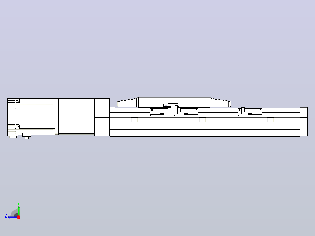 滚珠丝杠直线轴内置导轨TPA-GCR-170-2510C-L150-M-M75-N3右视图