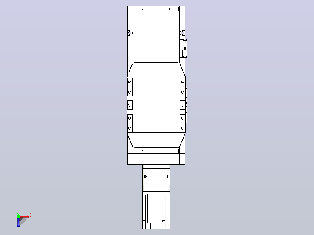 滚珠丝杠直线轴内置导轨TPA-GCR-170-2510C-L150-M-M75-N3俯视图