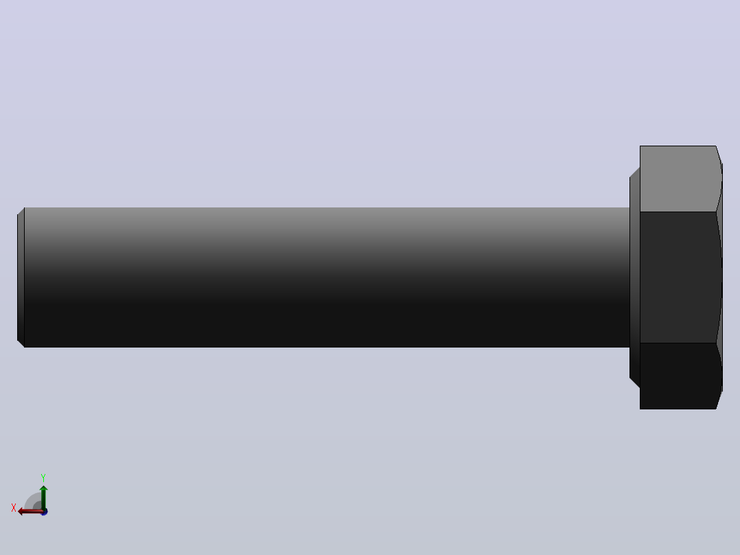 六角头螺栓M8×35左视图