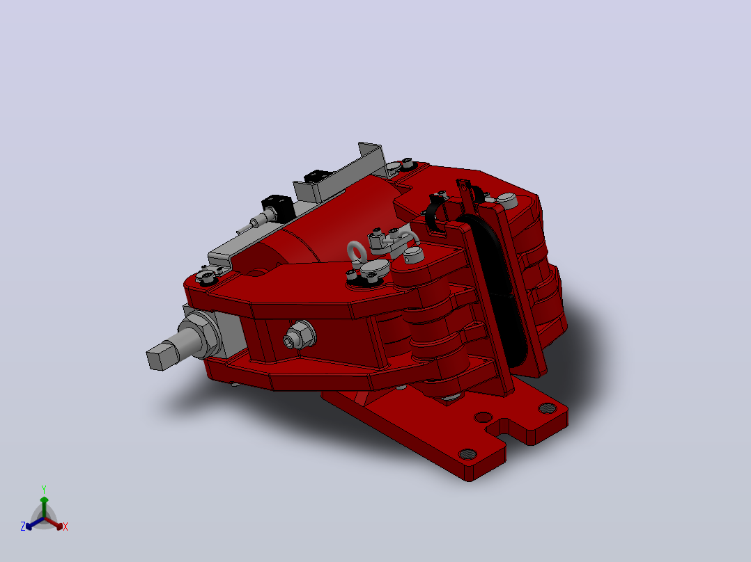 SBD-A安全制动器_SBD315-A-1000×36ⅡRL.WL.CL正等轴测图