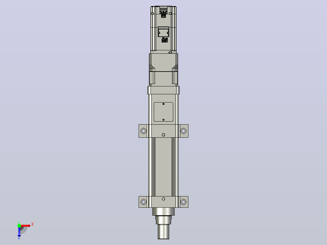 轻载电动缸TPA-ESR80-2510C-L50-M-LB-W-P75-JX-C3俯视图