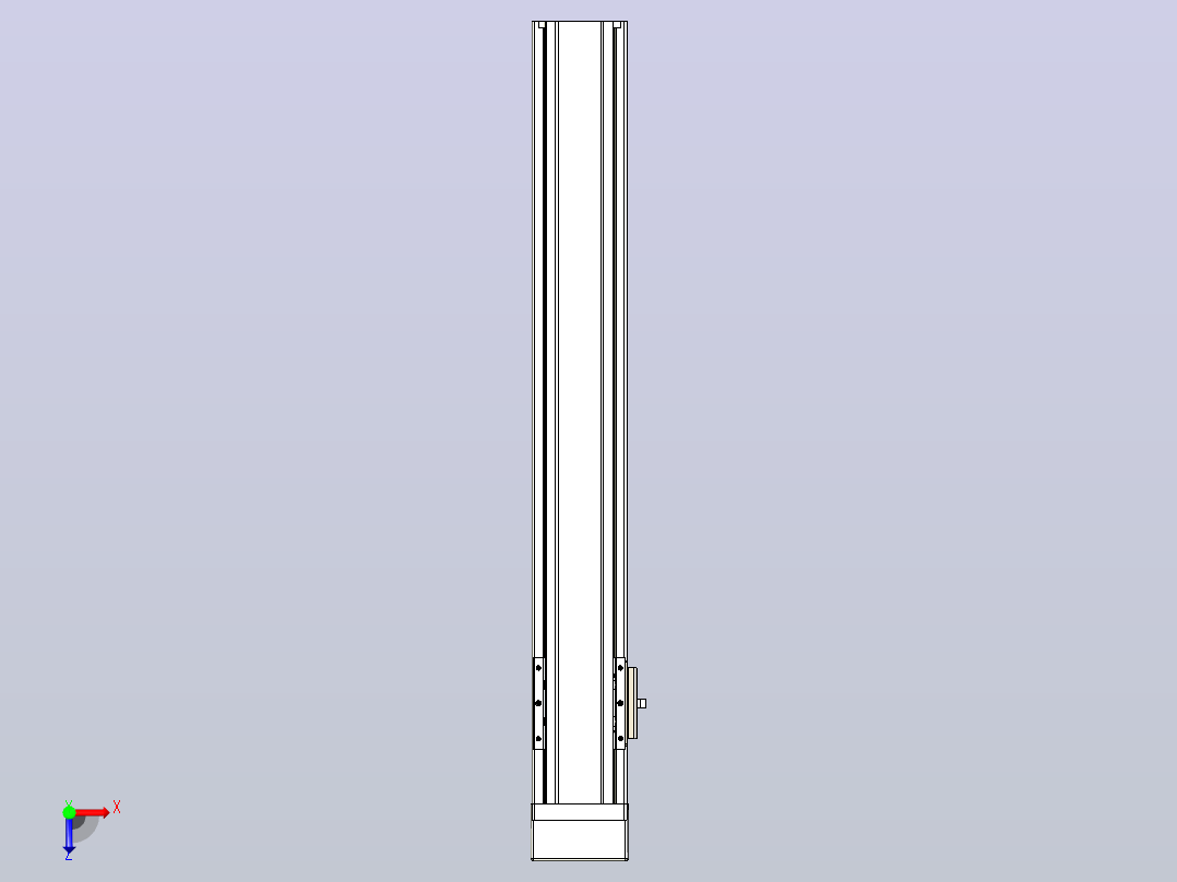 日规模组半封闭丝杆TPA-HNR-65S-1610C-L400-MP-C-P20-N3俯视图