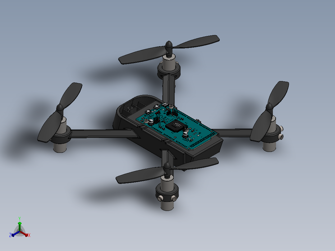 无人机3D模型主视图