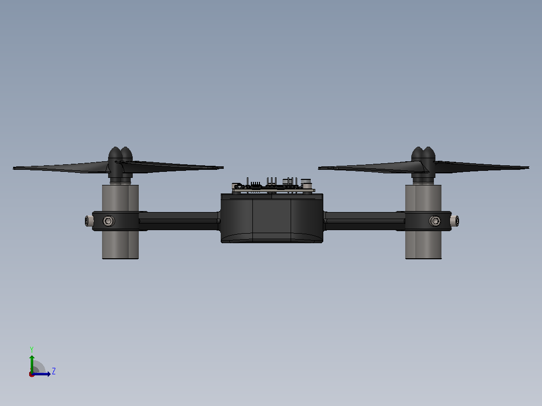 无人机3D模型左视图
