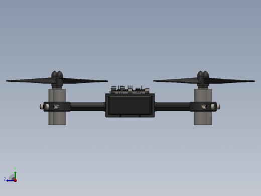 无人机3D模型右视缩略图