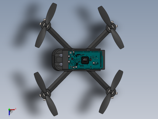 无人机3D模型俯视缩略图