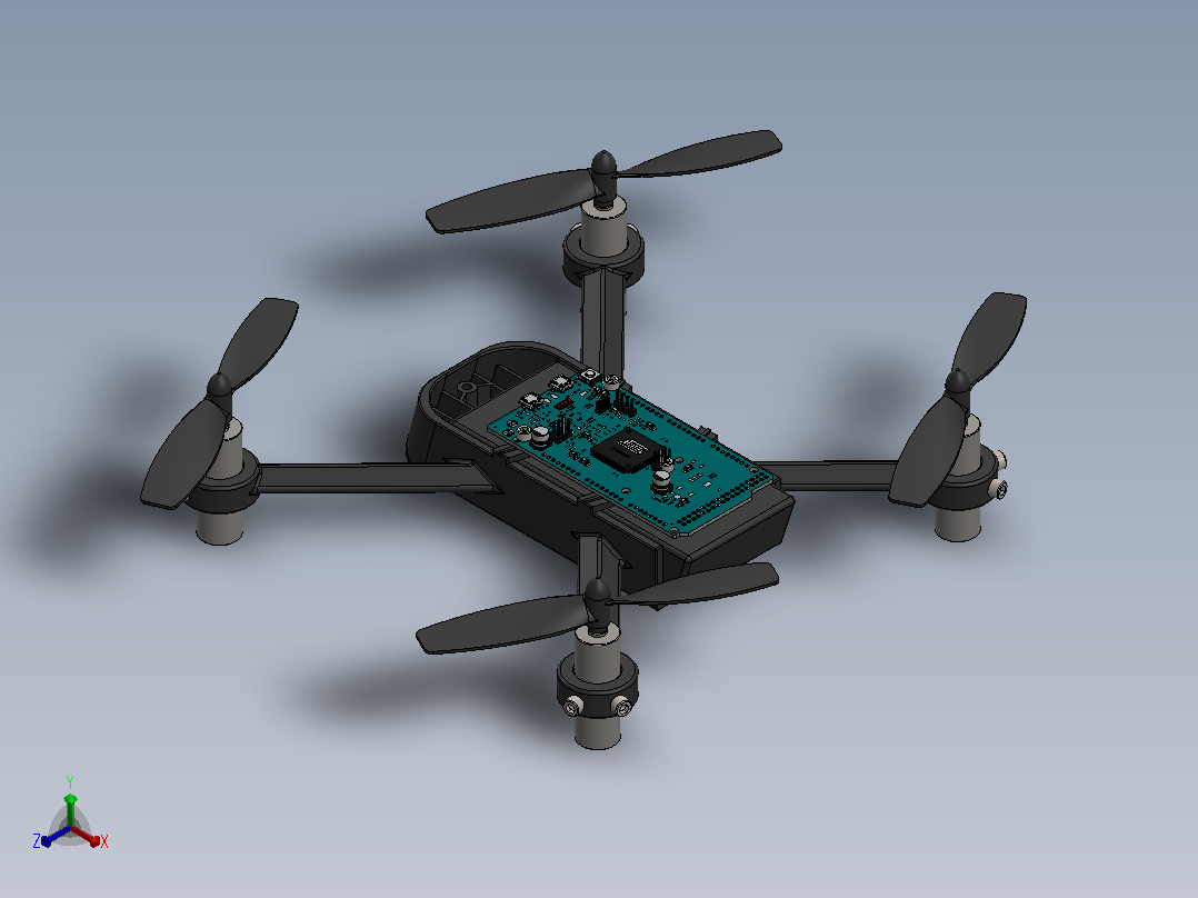 无人机3D模型正等轴测图
