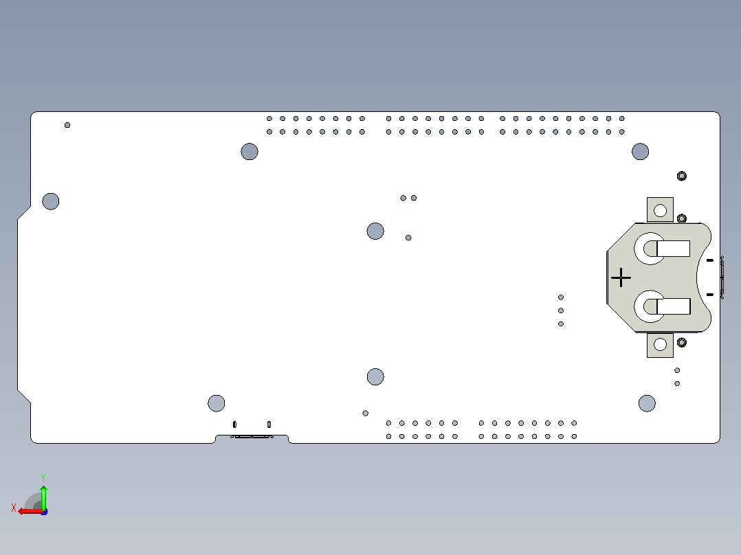 半导体nRF52840蓝牙5.0原型开发板后视图
