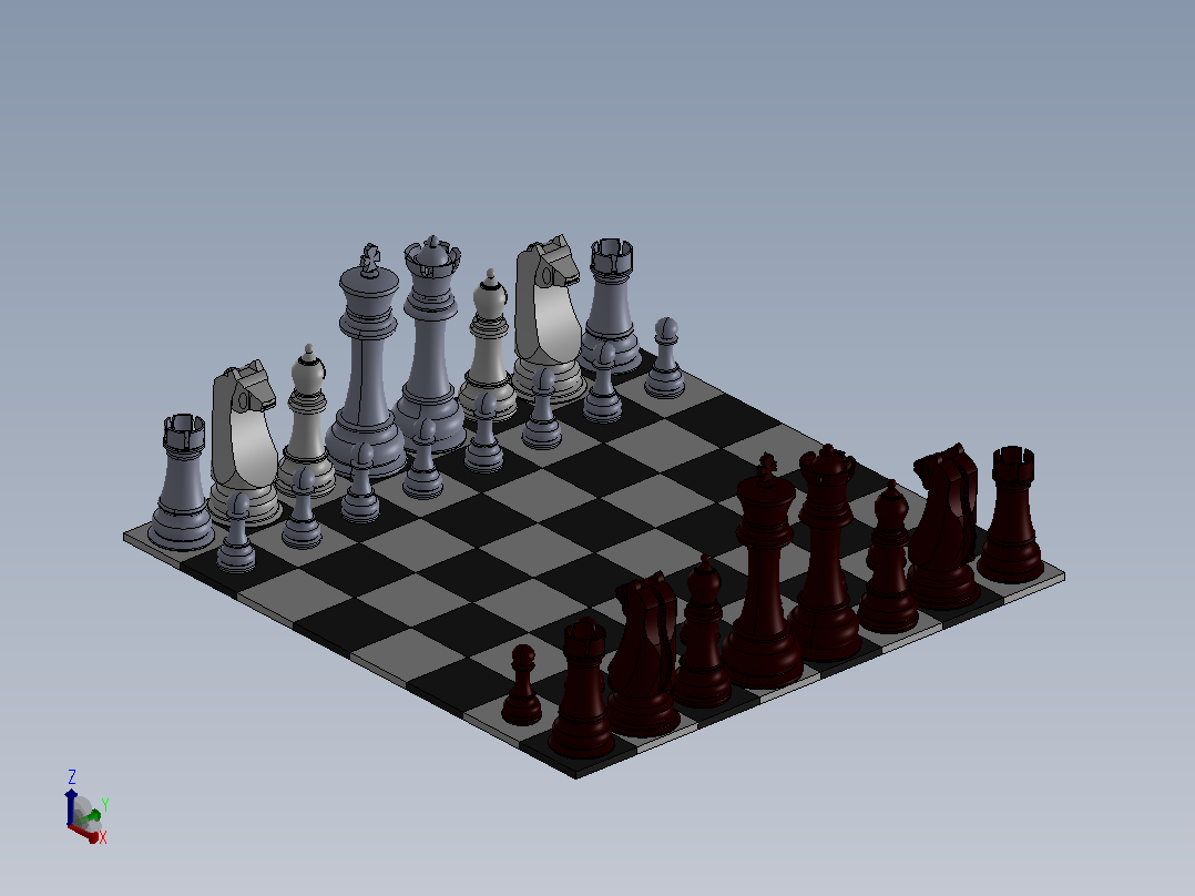 全套国际象棋主视图