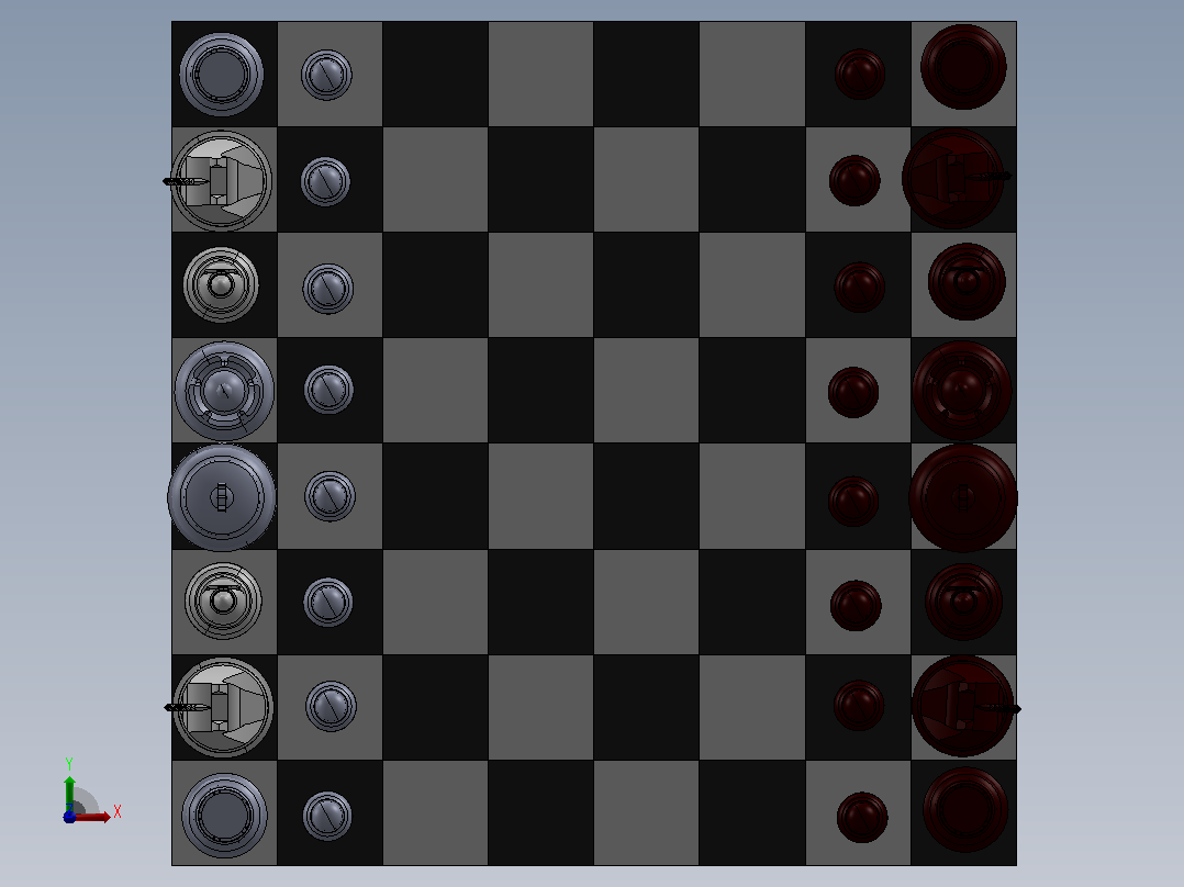 全套国际象棋前视图