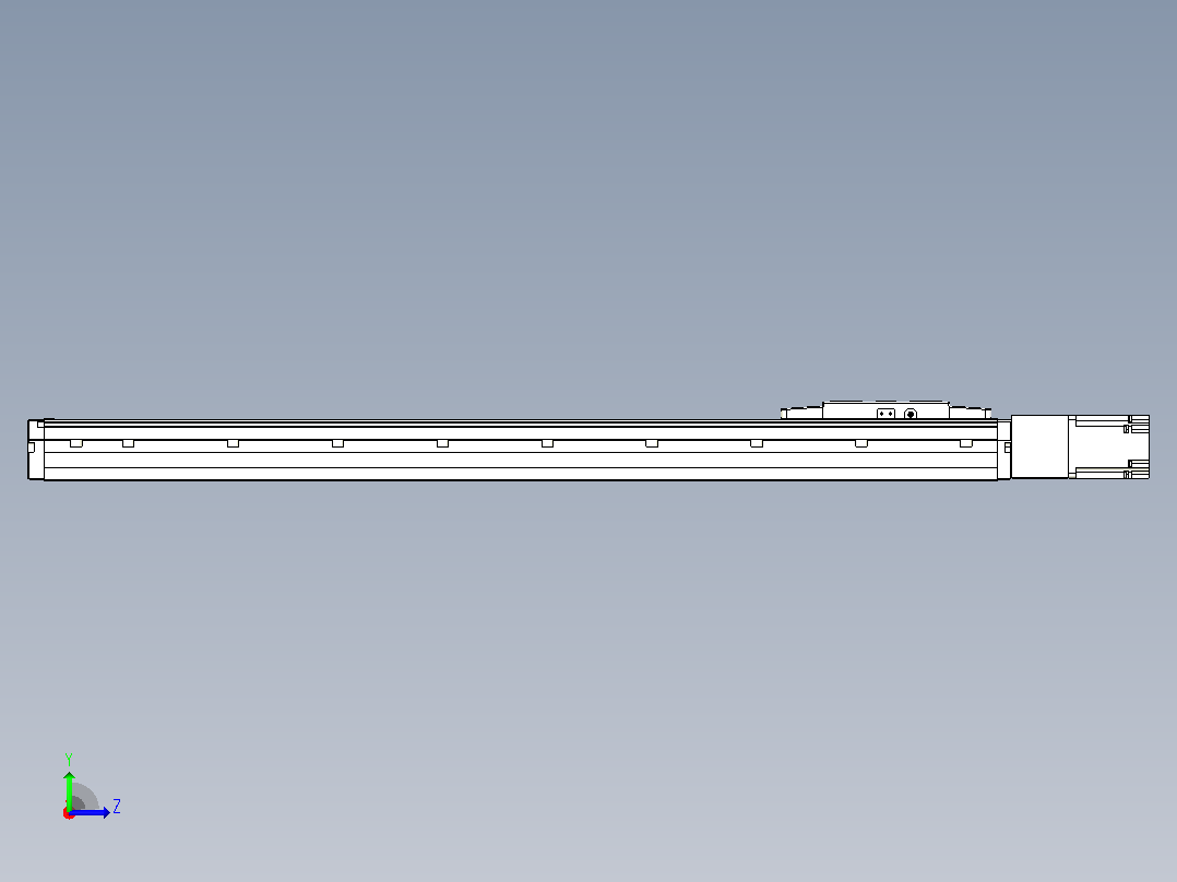 滚珠丝杠直线轴内置导轨TPA-GCR-120-1610C-L700-M-M40-N3左视图
