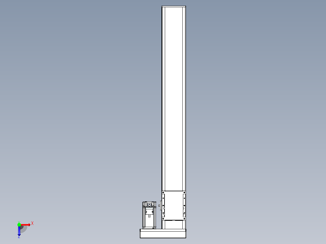 滚珠丝杠直线轴带导轨全封闭TPA-HCR-105D-1610C-L750-ML-Y-P40-N3俯视图