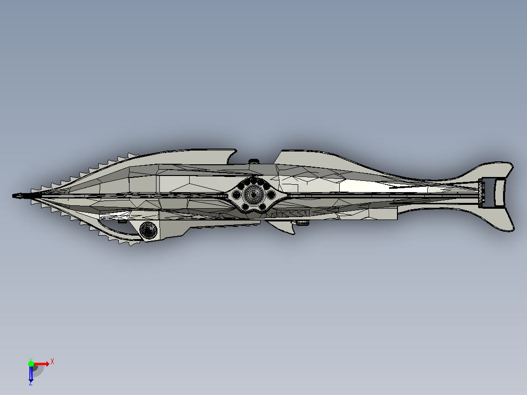 海洋生物鱼类Captain_Nemo A3NCAD俯视图