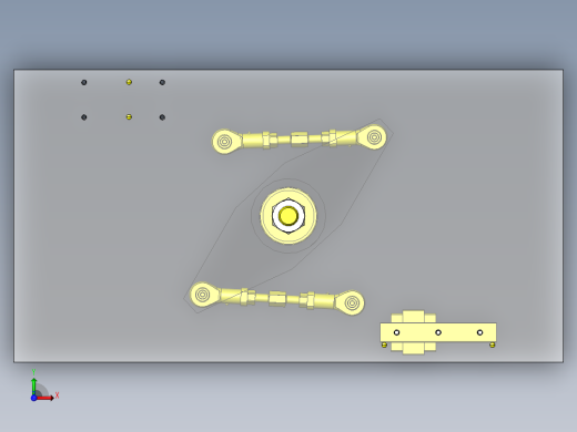 基于带导杆气缸的定心机构俯视缩略图