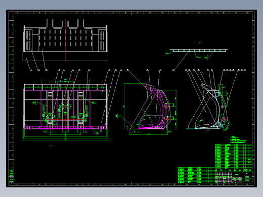 斗容量10吨装载机铲斗全套图纸