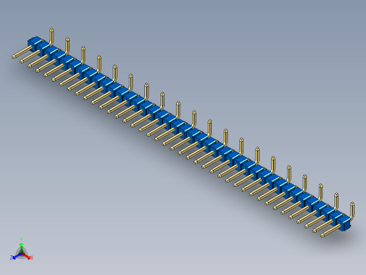 彩色公排针 100mil 2.54mm 系列-DS1022_blue_40p_100mil_Type_SMT_R2_rev1.0
