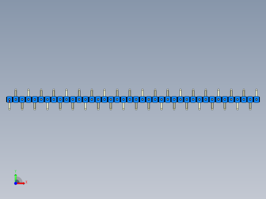 彩色公排针 100mil 2.54mm 系列-DS1022_blue_40p_100mil_Type_SMT_R2_rev1.0前视缩略图