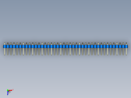 彩色公排针 100mil 2.54mm 系列-DS1022_blue_40p_100mil_Type_SMT_R2_rev1.0俯视缩略图