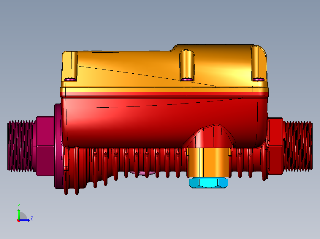 太阳能热水器全自动自来水压增压器左视图