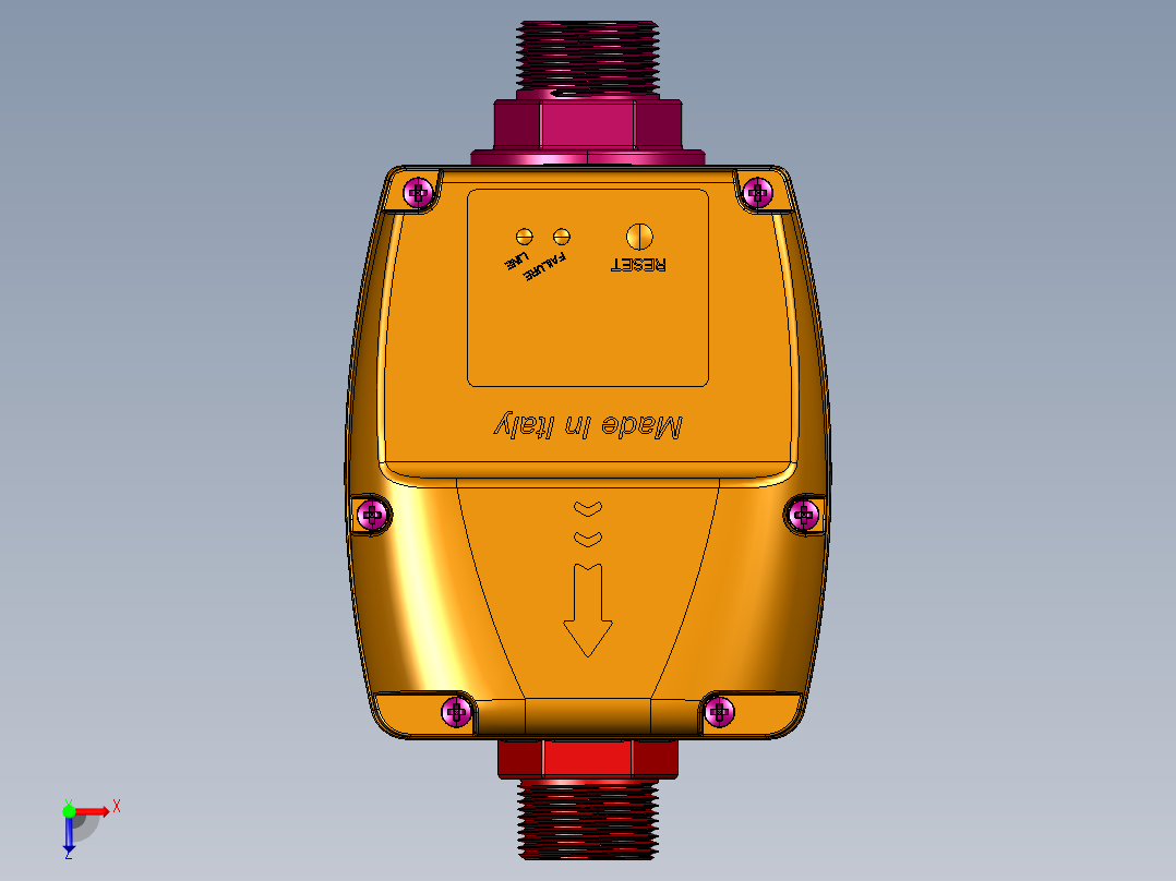 太阳能热水器全自动自来水压增压器俯视图
