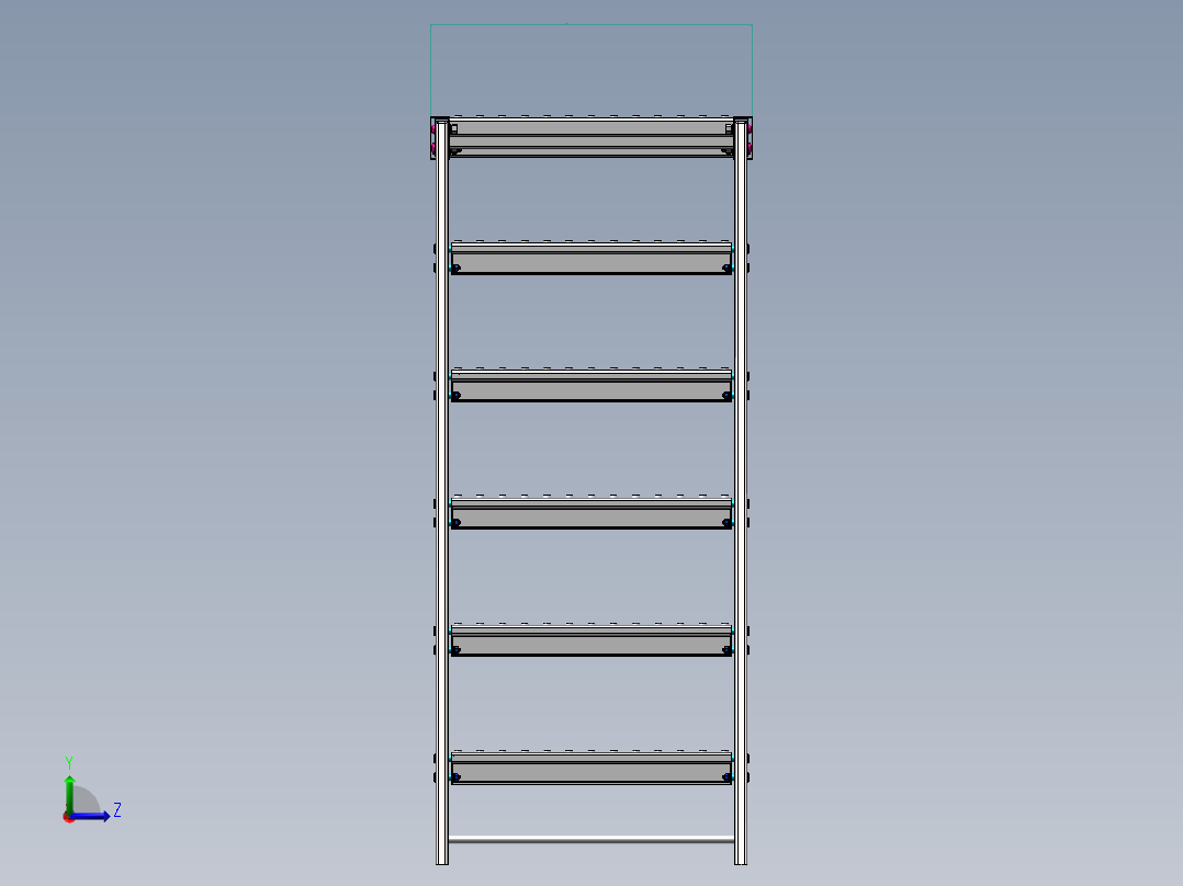 活动抽拉梯合件（重载）==322107=40左视图
