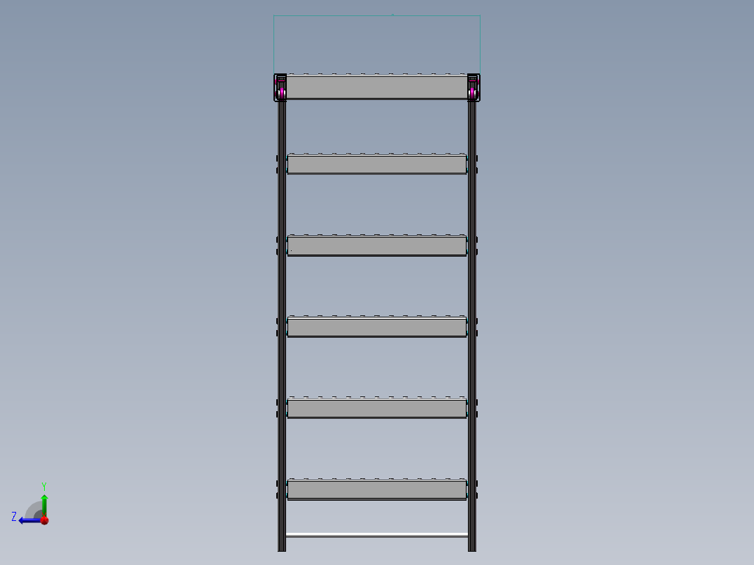 活动抽拉梯合件（重载）==322107=40右视图