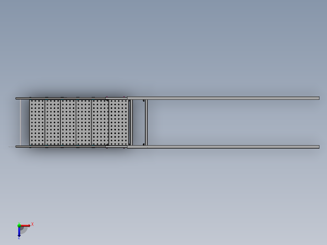 活动抽拉梯合件（重载）==322107=40俯视图