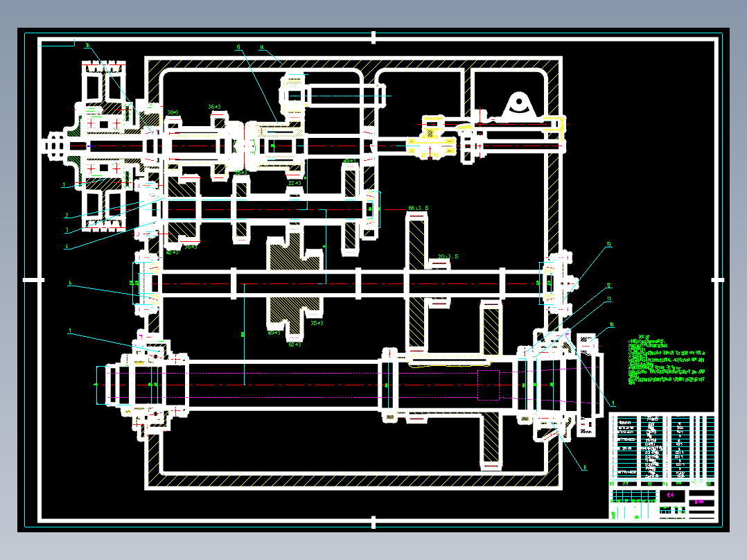 CA6140车床主轴箱设计图