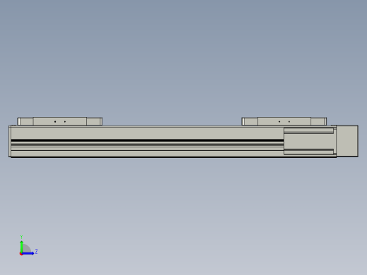 直线模组LHC14-S450-R设计图纸左视缩略图