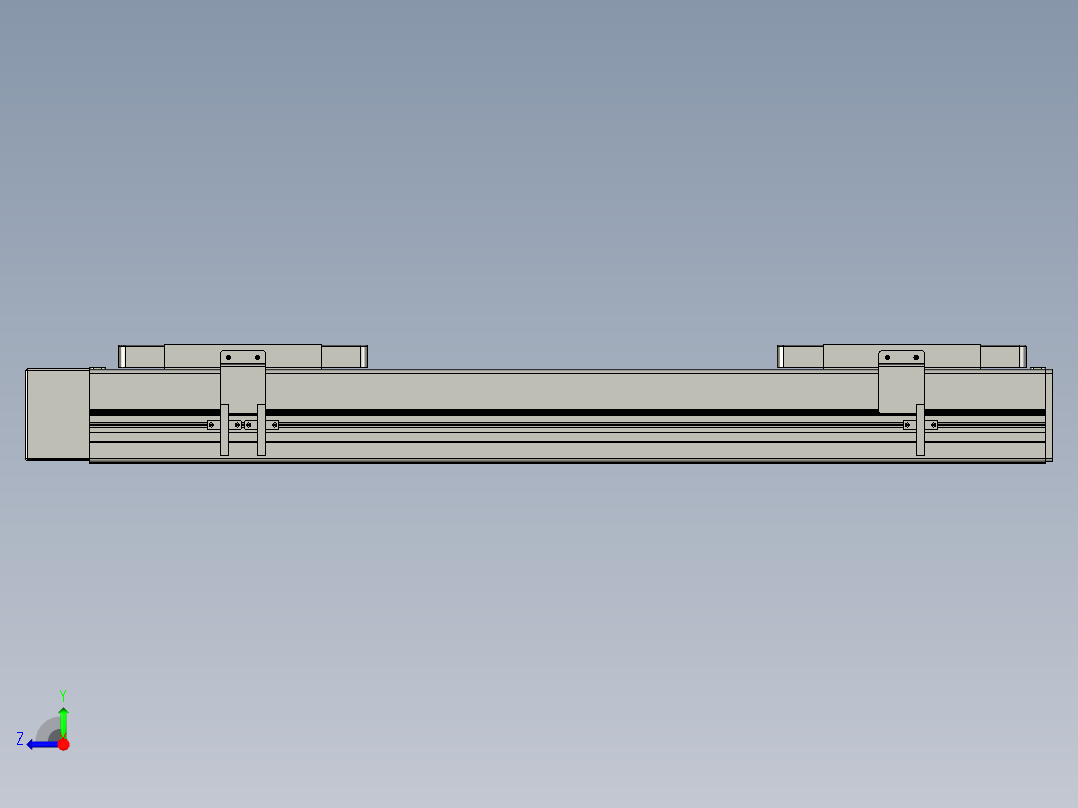 直线模组LHC14-S450-R设计图纸右视图