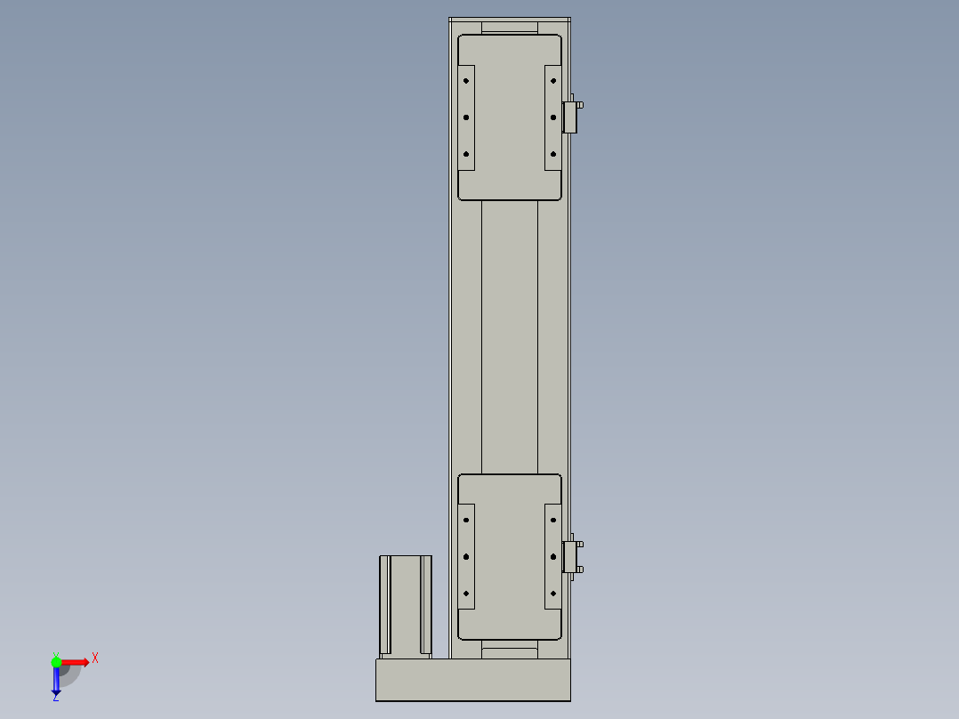 直线模组LHC14-S450-R设计图纸俯视图