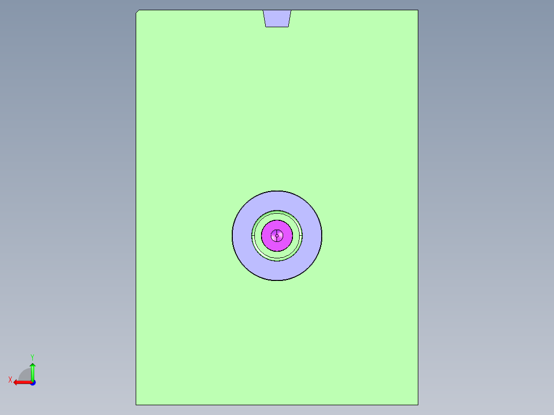 汽车前雾灯壳体全套模具图后视图