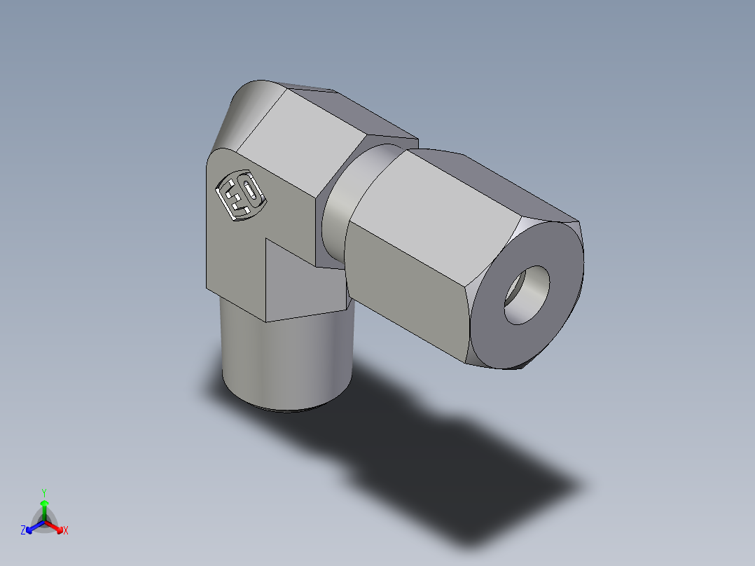 卡套式工业通用硬管接头EO_Male_stud_elbow_WE04LLM71主视图