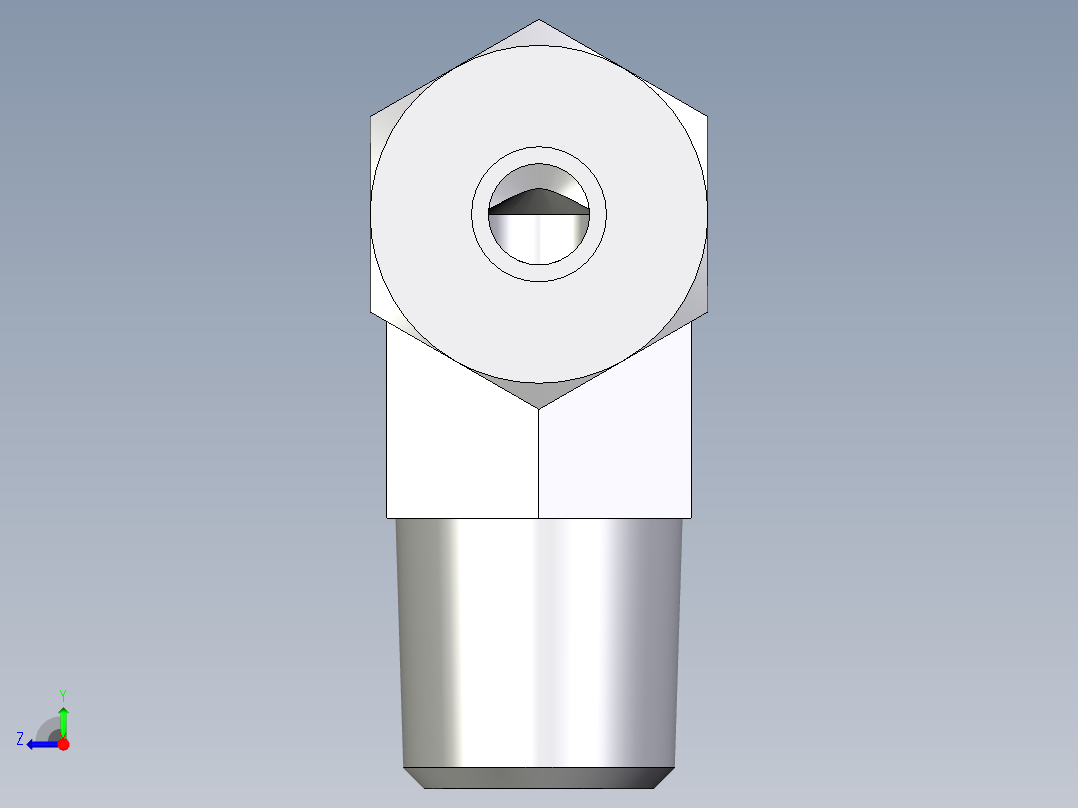卡套式工业通用硬管接头EO_Male_stud_elbow_WE04LLM71右视图