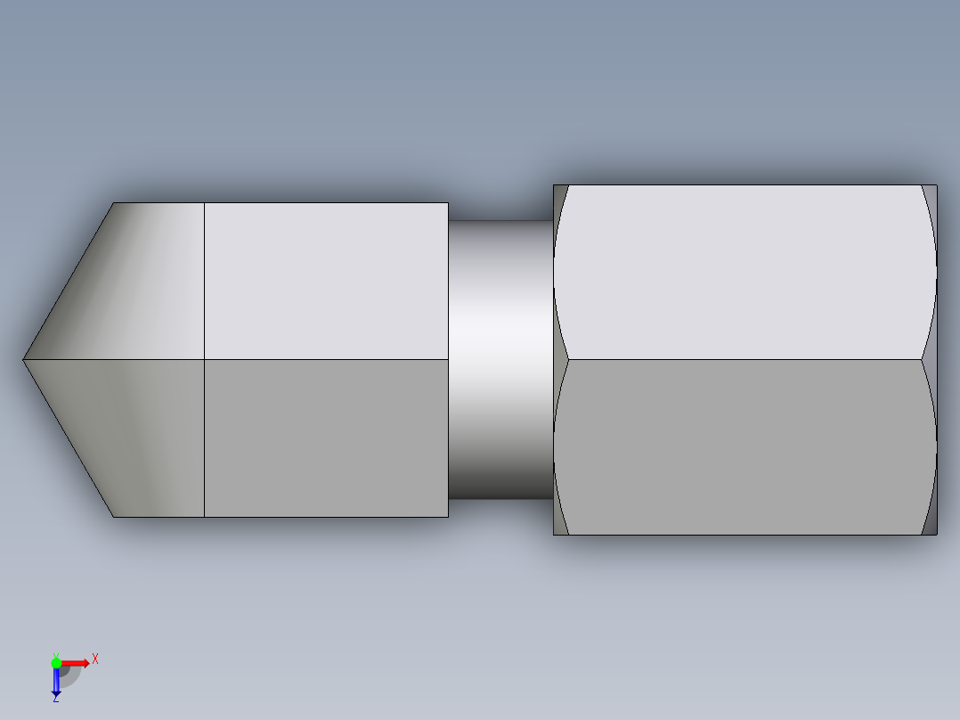 卡套式工业通用硬管接头EO_Male_stud_elbow_WE04LLM71俯视图