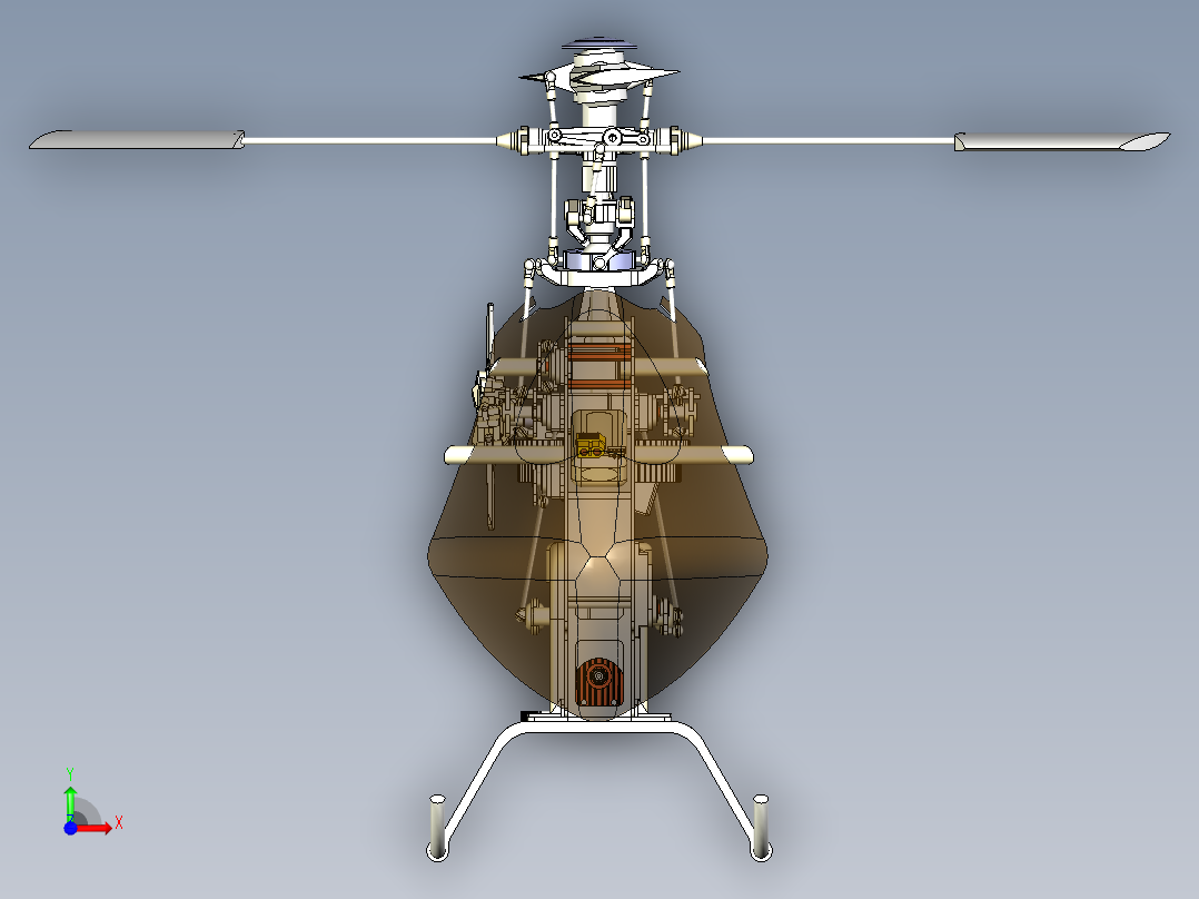 Konstantin设计的RC遥控直升机前视图