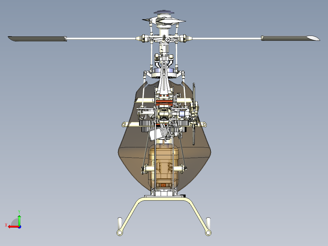 Konstantin设计的RC遥控直升机后视图