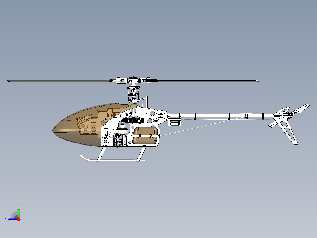 Konstantin设计的RC遥控直升机右视图