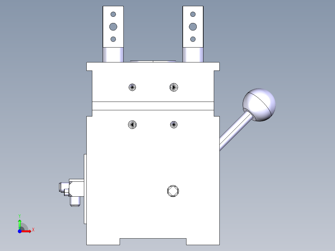 德克斯TUNKERS气缸数模SZVD 50 Z A23前视图