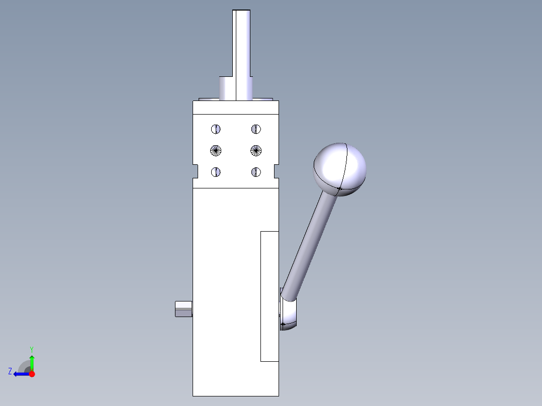 德克斯TUNKERS气缸数模SZVD 50 Z A23右视图
