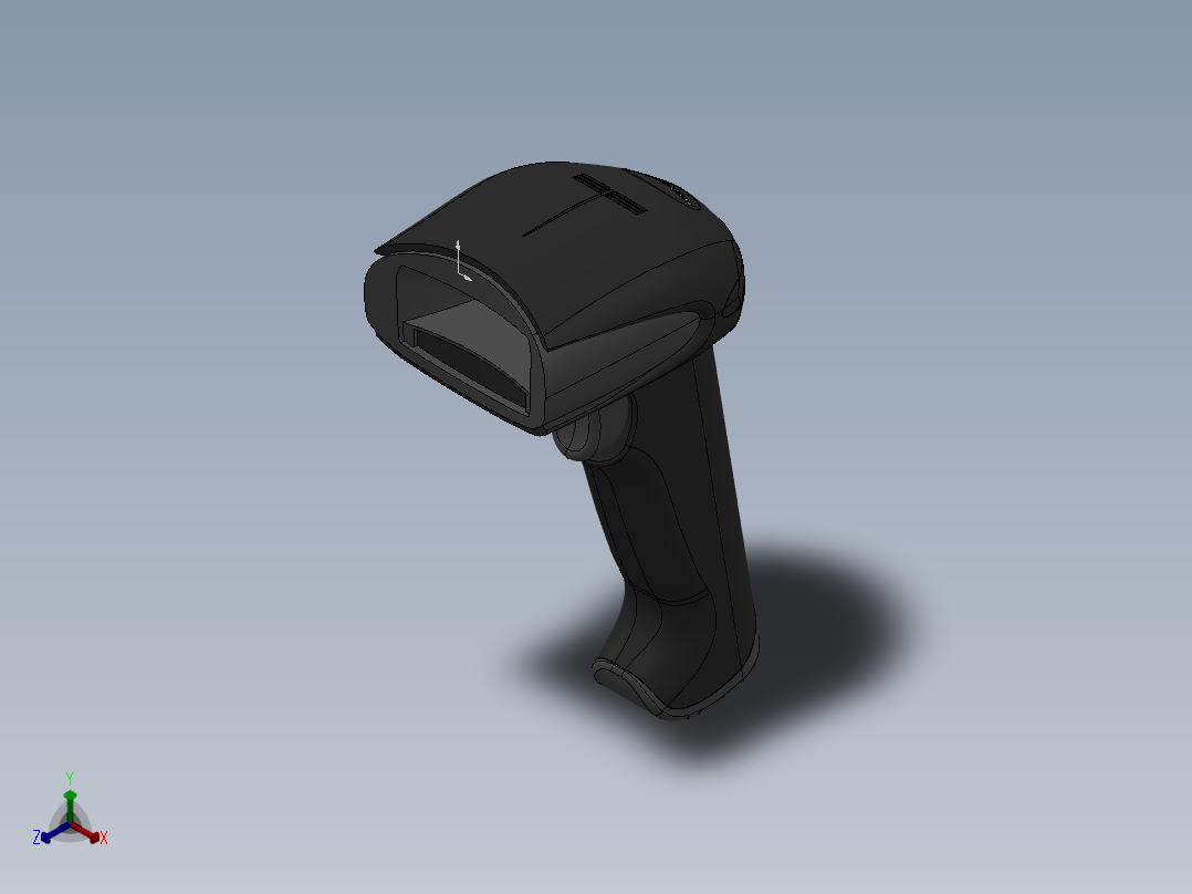 扫码枪正等轴测图