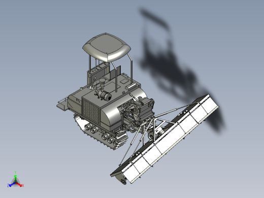 履带旋耕拖拉机3D数模图纸 STP格式
