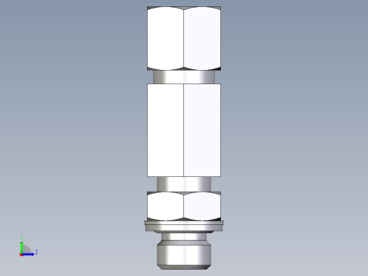 卡套式工业通用硬管接头EO_Adjustable_locknut_run_tee_LEE08SMCF左视缩略图