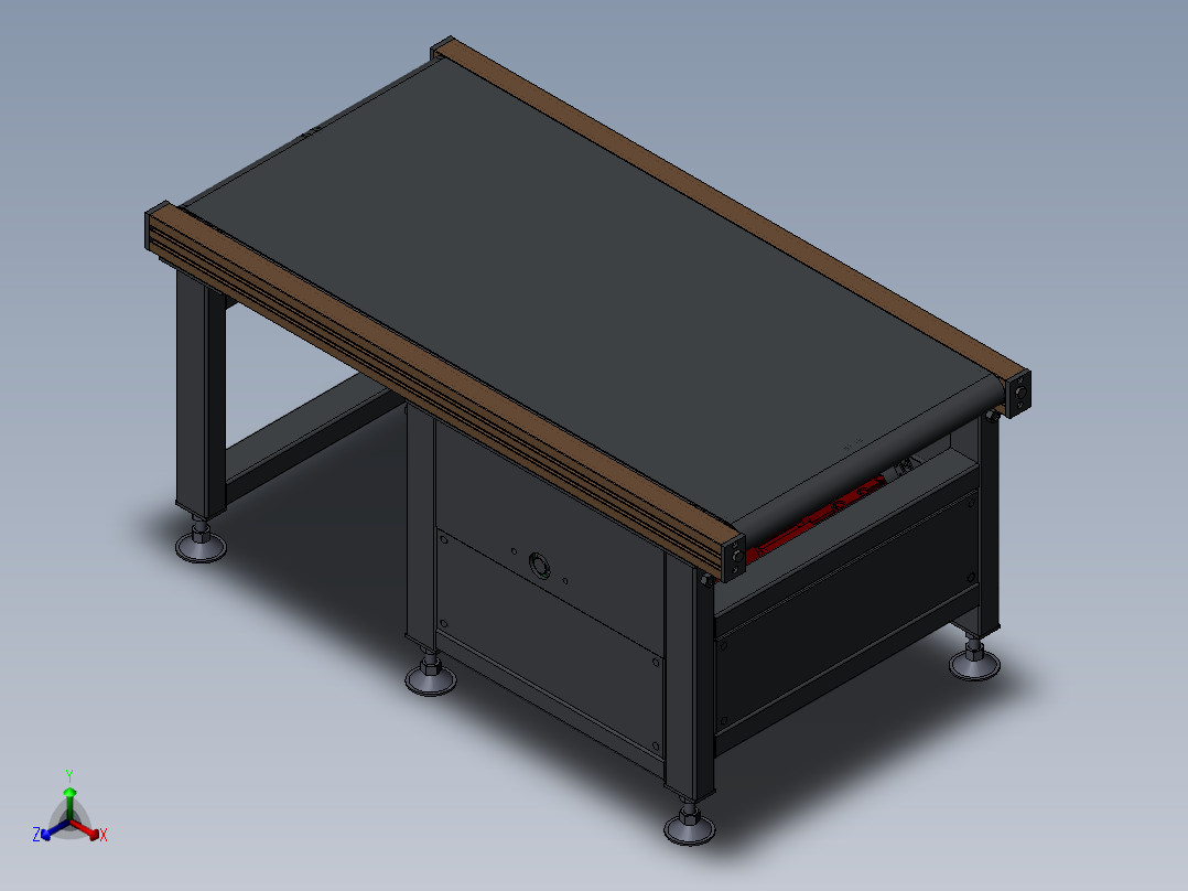 600宽标准皮带线正等轴测图