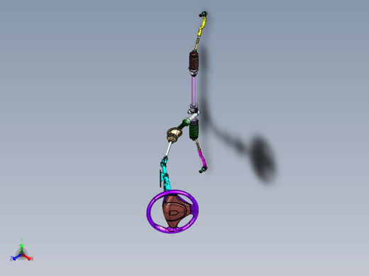 齿轮齿条式转向器系统catia三维=609413==70